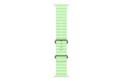 Smartwatch - Tilbehør - Apple 49mm Neon Green Ocean Band - Natural Titanium Finish - MGCF4ZM/A