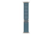Smartwatch - Tilbehør - Apple 49mm Light Blue Alpine Loop - Medium - Natural Titanium Finish - MFTJ4ZM/A