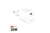 Mobil - Adaptere & Opladere - FIXED Fast Mini Home Charger 20W USB-C PD White - FIXC20M2-C-WH