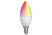 Smart Home - Deltaco Smart - LED light bulb - shape: C37 - E14 - 4.9 W - RGB/white light - 2700-6500 K - white - SH-LE14C37RGB02