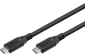 USB kabel - Pro USB-C <-> USB-C - 1.0m - 240 Watt Power Delivery - USB 4.0 / Thunderbolt 4 - Sort - PUSB4-40-AC-B-1M