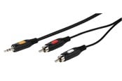 Audio kabel - Vivanco Audio Cable 1x3.5mm / 2xRCA 1.5m Black - 4008928460308