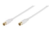 Antennekabel/stik - Vivanco 90dB Antenna Cable 2x shield 15m White - 4008928481327