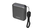 Powerbank - Dudao K22+ Ultra-Compact Power Bank 10000mAh 22.5W USB-C with Pendant/Cable - Grey Powerbank - Grå - 10000 mAh - 6976625333912