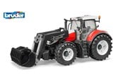 Legetøjsbil - Bruder Steyr 6300 Terrus CVT traktor med frontlæsser legetøj - BR3181