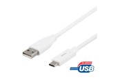 USB kabel - Deltaco - USB-C cable - USB to 24 pin USB-C - 25 cm - USBC-1007