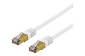 Netværkskabel - Deltaco patch cable - 1 m - white - Hvid - 1meter - SFTP-61VAH