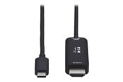 Skærmkabel - Eaton Tripp Lite Series USB C to HDMI Adapter Cable 4K 60Hz HDR HDCP 2.2 DP 1.4 Alt Mode Black 6ft - U444-006-HDR4BE
