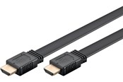 Skærmkabel - Pro HDMI 2.1 Flat - 3m - Sort - HDMI2.1Flat-3m-Black
