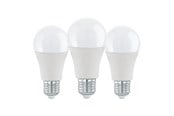 Lyskilder - EGLO LED pære A60 11W 1055LM 3000K 3 STK OPAL E27 - 117524