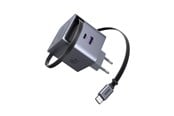 Mobil - Adaptere & Opladere - UGREEN 65 W GaN Fast Charger with Retractable Cable - 65825