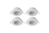 Lamper - EGLO MAZUBY 1 INDBYG. SÆT Ø85 4X500LM 3000K DÆMPB. IP44 HVID - 31883
