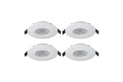Lamper - EGLO MAZUBY INDBYG. SÆT Ø88 4X500LM 3000K IP65 HVID - 31886
