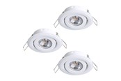 Lamper - EGLO SALICETO MINI-PUCK INDBYG. SÆT KIP Ø77 3X350LM 3000K DÆMPB. HVID - 31928