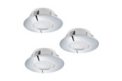 Lamper - EGLO PINEDA INDBYG. SÆT 3X500LM Ø78 KROM - 95808