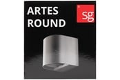 Lamper - SG Armaturen Artes Round udendørs væglampe 8W LED 3000K, corten - 641735