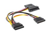 Strømkabel (intern) - InLine - power splitter - SATA power to SATA power - 15 cm - 29681