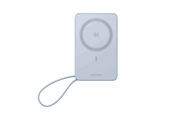 Powerbank - UGREEN MagFlow Qi2.2 25 W Magnetic Wireless Powerbank with Built-in Cable Powerbank - Sølv - 10000 mAh - 65958