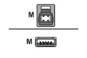 USB kabel - Unitek - USB cable - USB Type A to USB Type B - 2 m - C14095BK-2M