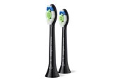 Eltandbørste - Philips Tandbørstehoveder Sonicare W2 Optimal White HX6062 - replacement brushhead - black - HX6062/88