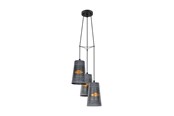 Lamper - EGLO HONEYBOURNE KLYNGEKLYNGE 3XE27 MØRKZINK - 43108