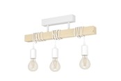 Lamper - EGLO TOWNSHEND 1 LOFT 3L HVID/TRÆ - 33166