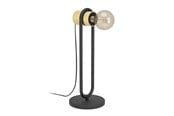 Lamper - EGLO CHIEVELEY BORD E27 H410 SORT/NATUR FSC - 43543