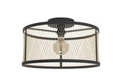 Lamper - EGLO DELLOW LOFT E27 Ø450 SORT/MESSING - 43603