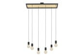 Lamper - EGLO CONSETT LANGBORD 6L E27 SORT/TRÆ FSC - 43725