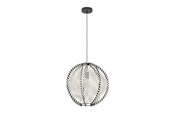 Lamper - EGLO WAVERTON PENDEL Ø480 E27 SORT/TRÆ/HVID - 44006