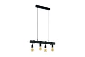 Lamper - EGLO TOWNSHEND LANGBORD L700 4XE27 SORT FSC - 44061