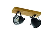 Lamper - EGLO GATEBECK SPOT 2XE14 TRÆ/SORT - 49077