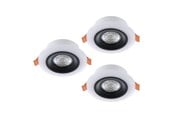 Lamper - EGLO CALONGE INDBYG. SÆT Ø98 3X520LM+RGB KANT FJ.BETJ. SORT/HVID - 901118