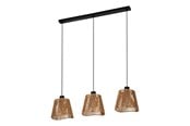 Lamper - EGLO LAVISTER LANGBORD L910 3XE27 SORT/NATUR FSC - 44073