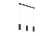 Lamper - EGLO PINTO TEXTIL LANGBORD 3L E27 BS/GRÅ/KLAR - 99286