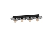 Lamper - EGLO IKESTON LOFT 4L E27 SORT/GITTER - 43729