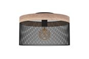 Lamper - EGLO KILNSDALE LOFT E27 SORT/TRÆ - 43832