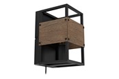 Lamper - EGLO EVESHAM VÆG E27 SORT TRÆ - 43806