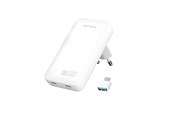 Bærbar Oplader - 4smarts Wall Charger Flatplug Slim Dual USB-C 65W Fast Charge - 542065