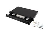 Netværkstilbehør - Lanberg Rackmount 19" 1U Fiber Patch Panel 24xsc Duplex / 24XLC Quad Black - FOP1-24SD-LQB