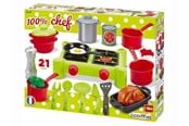 Legekøkken og udstyr - Ecoiffier - 100% Chef Stove 12pcs. - 2649