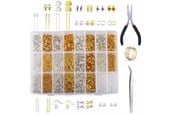 Hobby artikler - Pro Metal Smykkesæt - Metal Perler - 1200 stk - 7110-metallic