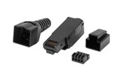 Netværkskabel - Lanberg network connector - black - Sort - PLU-6000TL