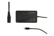 Bærbar Oplader - Gembird - USB-C power adapter - power delivery GaN fast - 65 Watt - NPA-AC-PDQC65-01