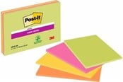 Blokke, Formularer & Notesbøger - 3M Post-it uper Sticky Meeting Notes 203 mm x 152 mm 45 Sheets (Neon) - 7100234637