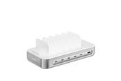 Mobil - Adaptere & Opladere - 4smarts Charging station Team 100W 1x USB-A port 5x USB-C ports includes 6 cables silver - 541281