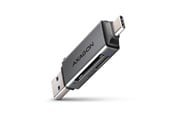 Hukommelseskort - adapter og kortlæser - AXAGON Superspeed USB-C & USB-A - SD / microSD Mini Card Reader - CRE-DAC