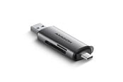 Hukommelseskort - adapter og kortlæser - AXAGON SuperSpeed USB-C & USB-A SD / microSD Card Reader - CRE-SAC