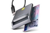 Hukommelseskort - adapter og kortlæser - AXAGON USB-C Smart Card / ID Card FlatReader - CRE-SM3TC
