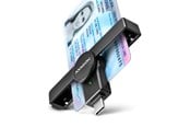 Hukommelseskort - adapter og kortlæser - AXAGON USB-C Smart Card  /ID Card PocketReader - CRE-SMPC